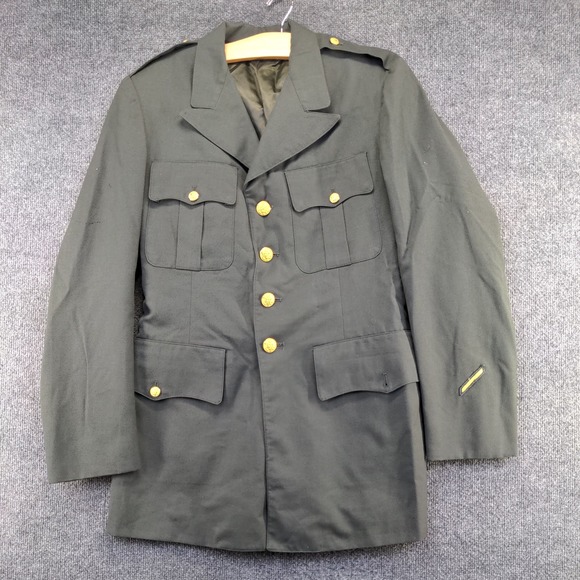 U.S. Army Men's Serge Green Coat Class 3 Type III Size 39L Dress Jacket Military - Picture 9 of 16